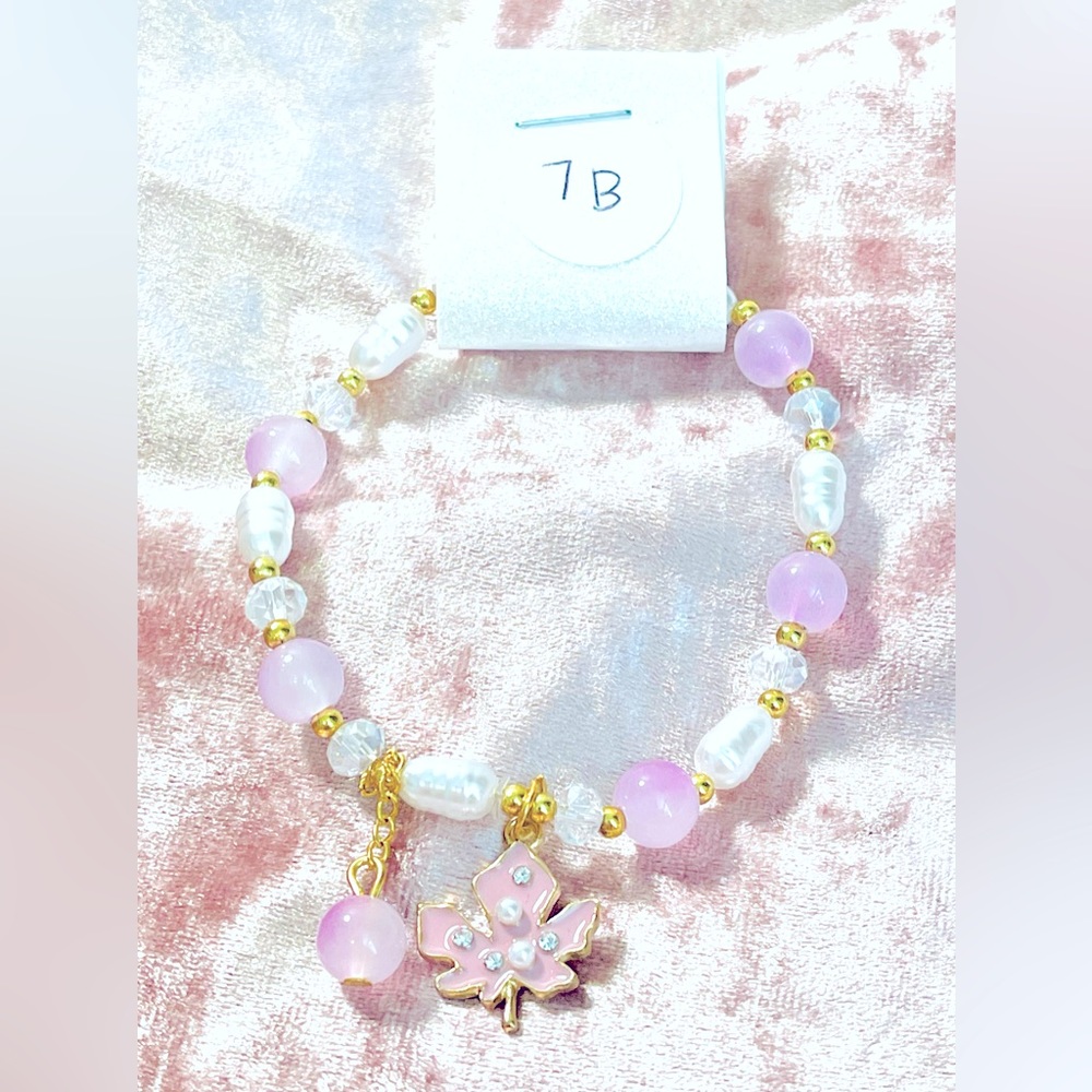 #7B Beaded Charm Bracelet